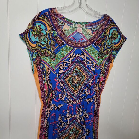 Flying Tomato Boho Dress Size Small Artsy Colorful - Picture 2 of 7